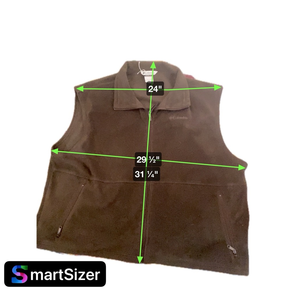 Men’s Columbia Brown Fleece vest Sz 4XL full zip pockets zip